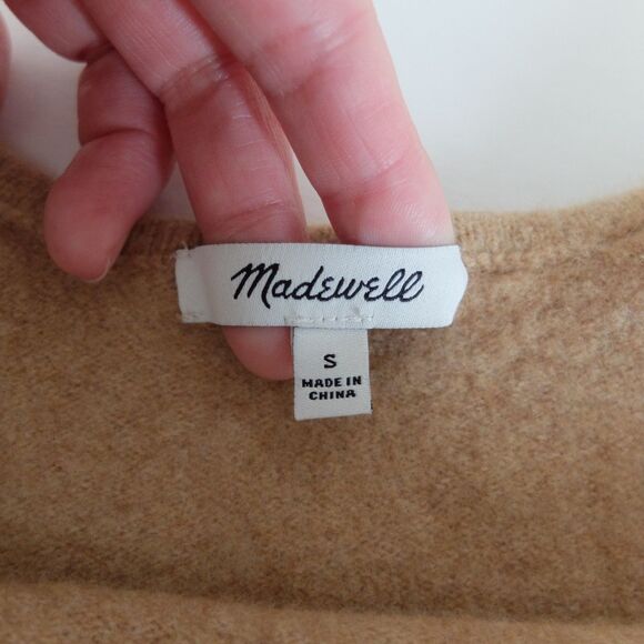 Madewell Women's Heather Camel Clemence Cropped Sweater Tank Size Small - Picture 5 of 7